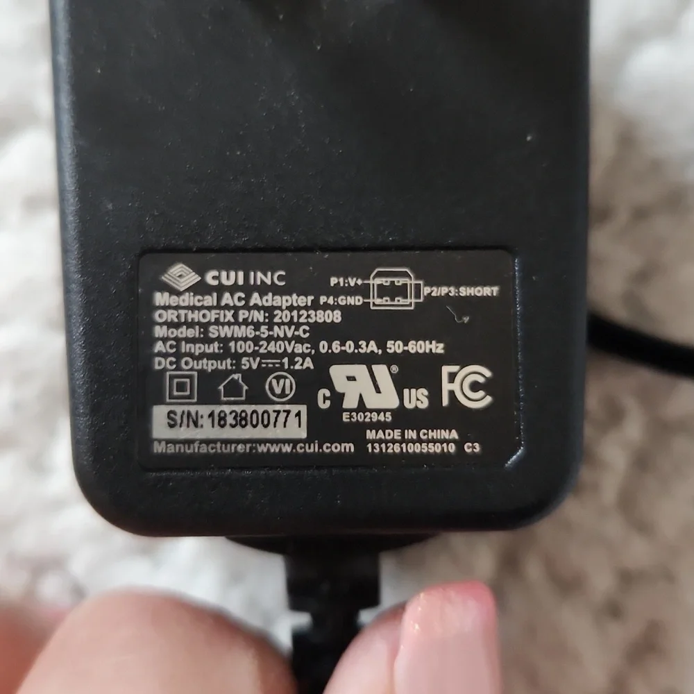 CUI Inc Medical AC Adapter Orthofix RU Cord Electronics Computer Healthcare